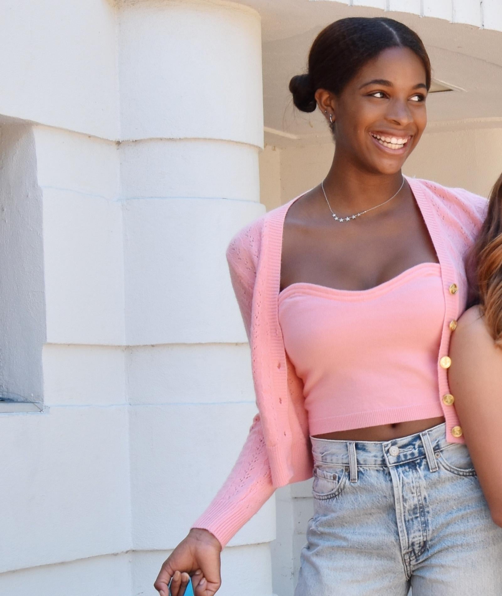 8apart Women Katy Pink Cardigan Womens Casual Tops 8apart