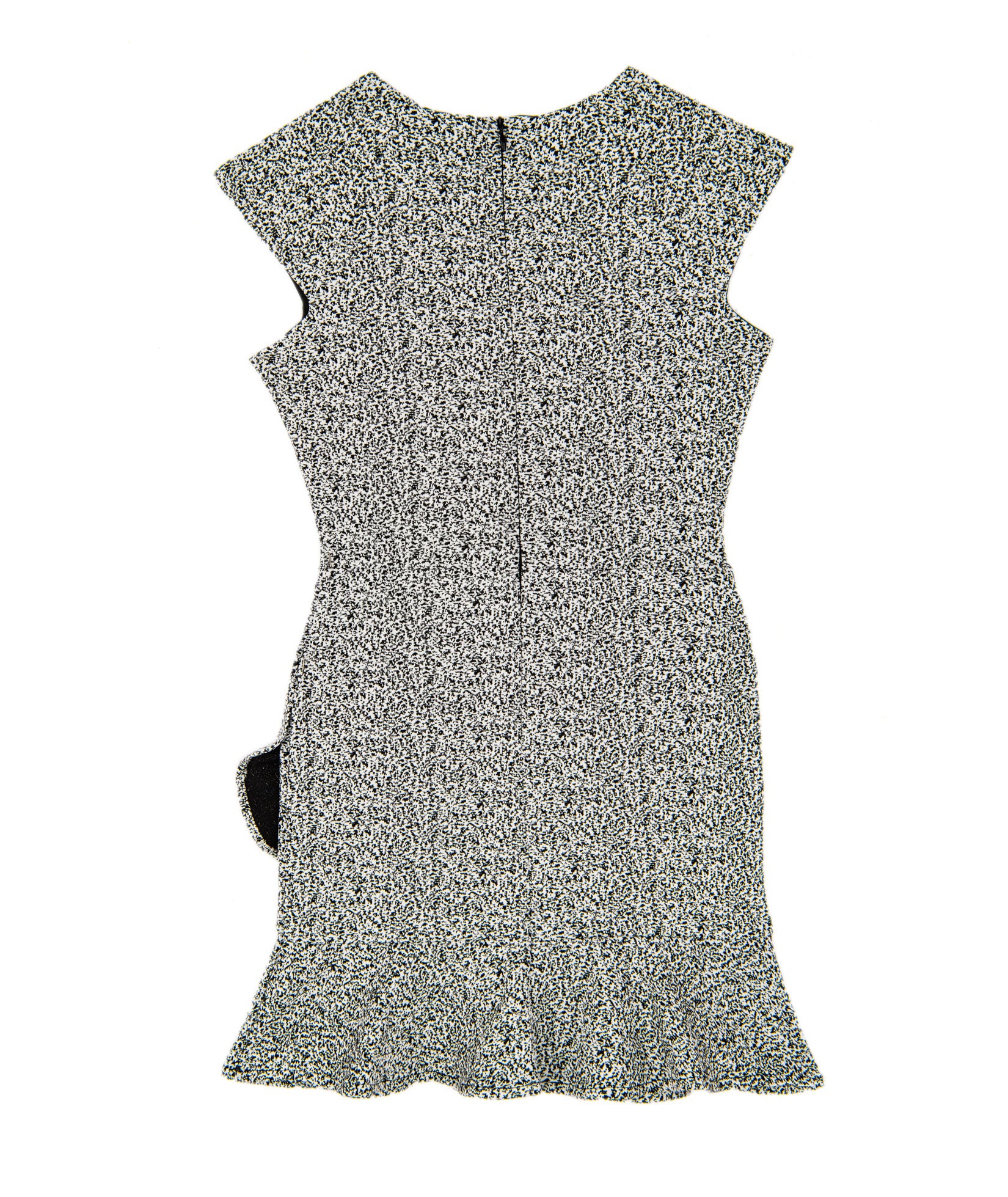 By Debra Girls Kate Black/White Double Ruffle Cap Sleeve Dress Girls Special Dresses By Debra