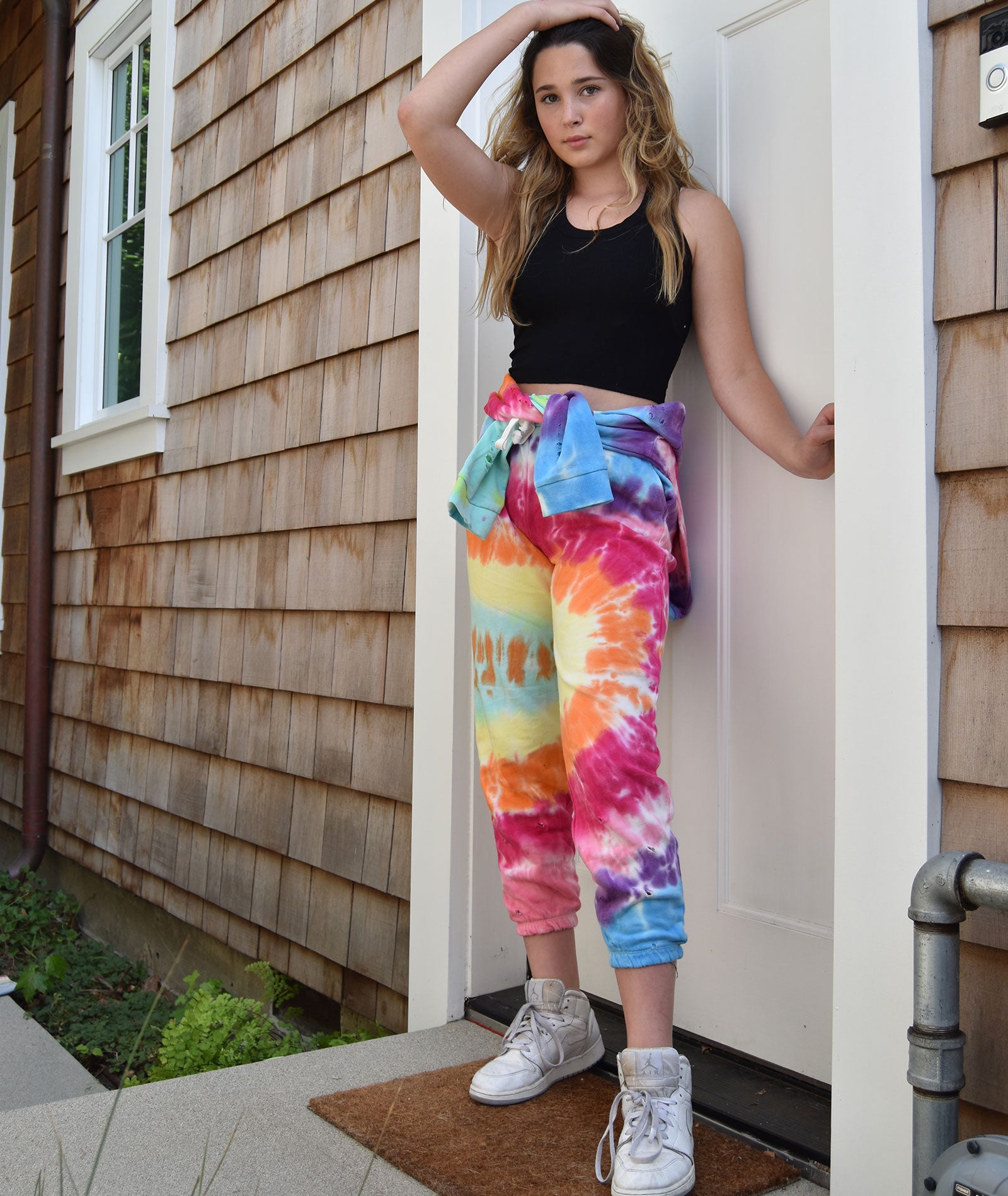 Katie J NYC Juniors Livi Tank Distressed/seasonal womens Katie J NYC Black Juniors/Women XS