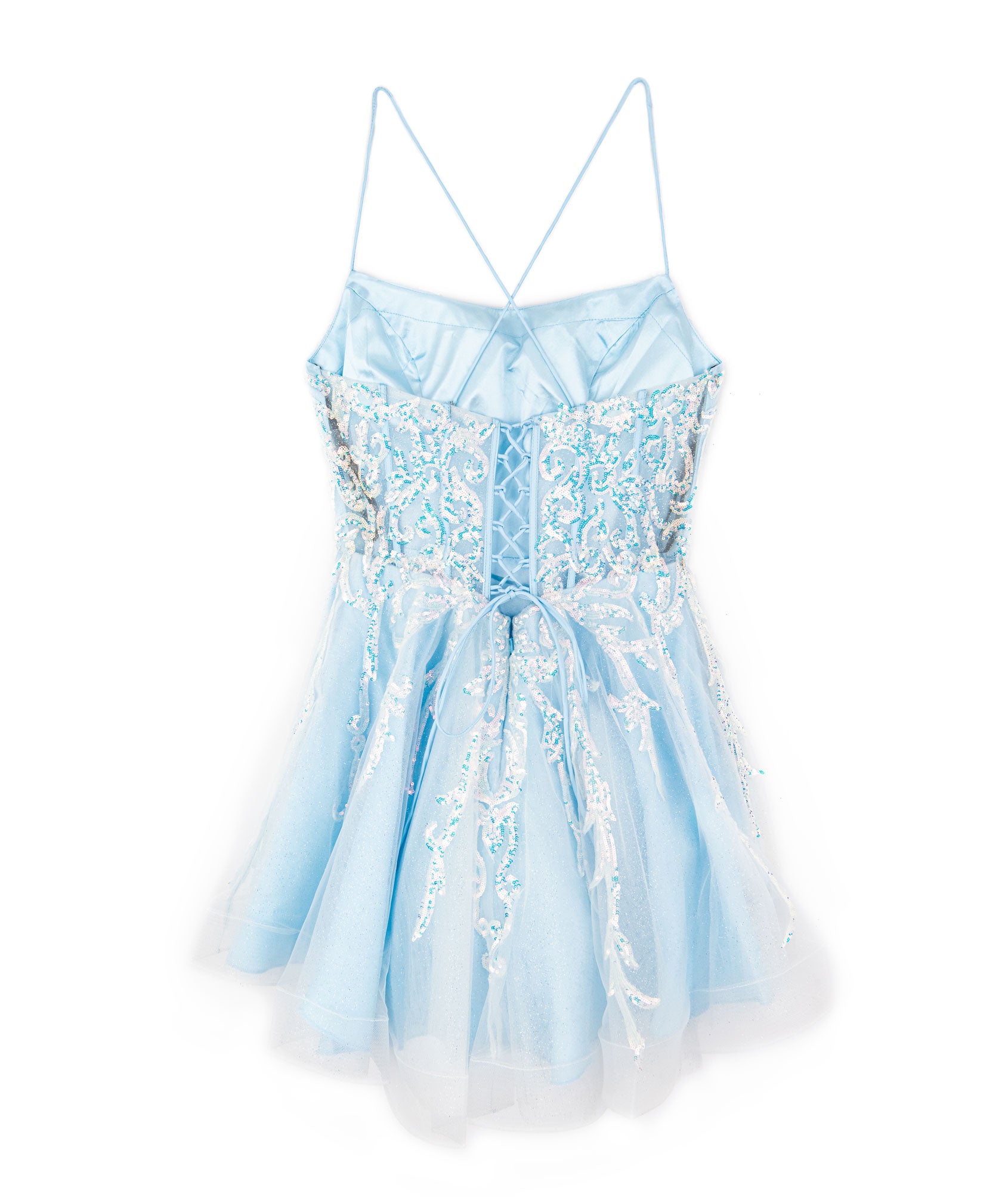 Alyce Women Opal Blue Sparkly Sequin Party Dress Girls Special Dresses Alyce