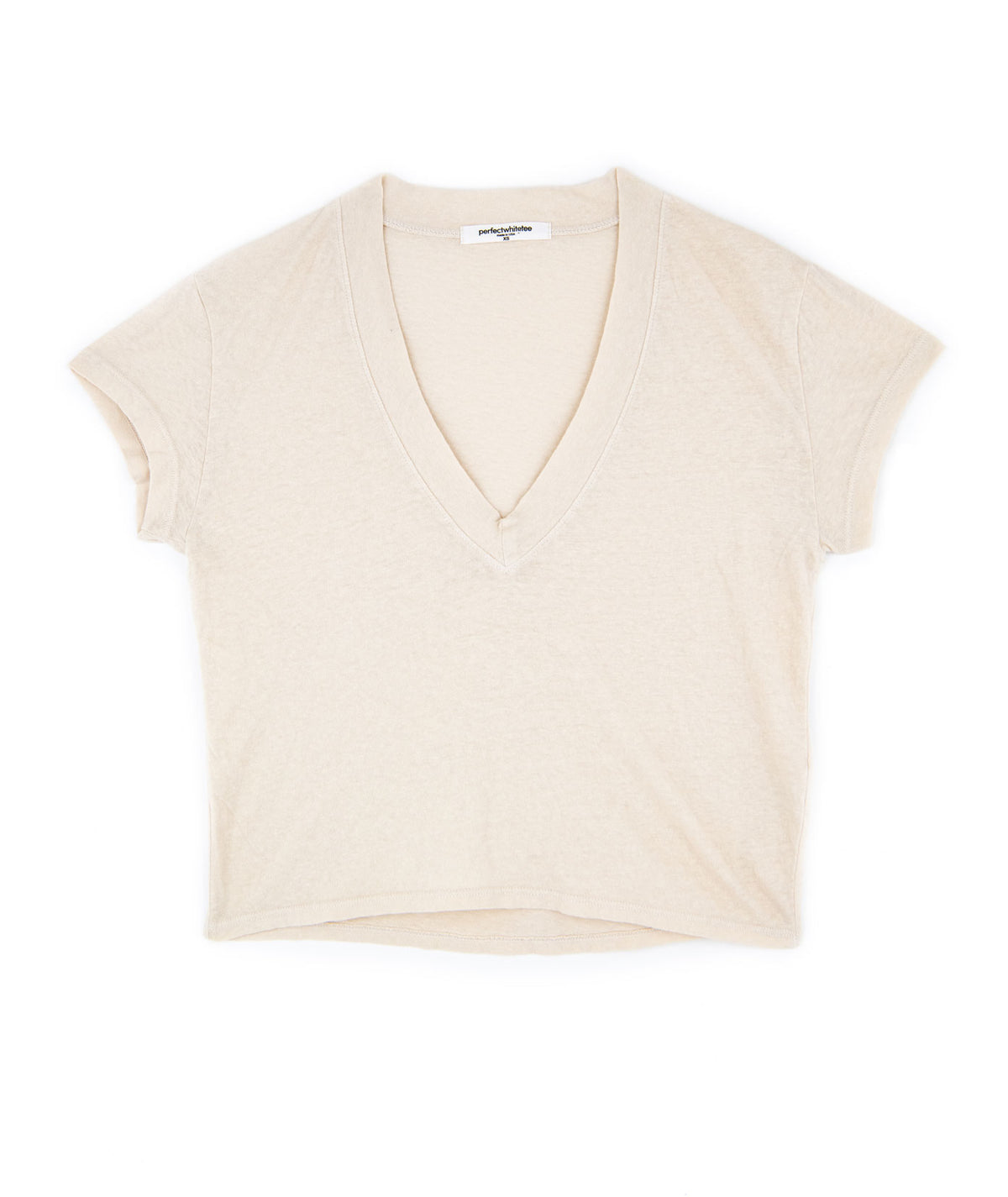 Perfect White Tee Women Alanis Recycled V-Neck Womens Casual Tops Perfect White Tee Ivory Juniors/Women XS