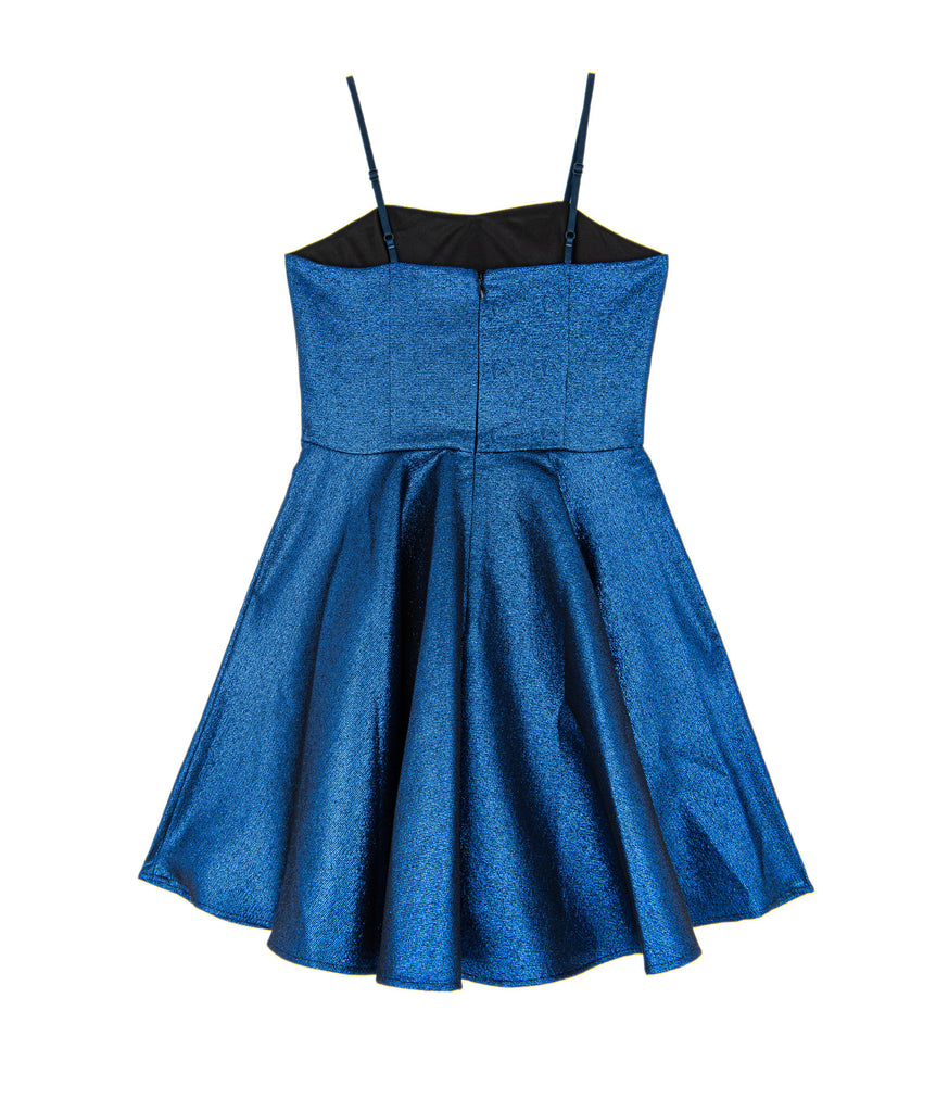 Un Deux Trois Girls Cobalt Jacquard Party Dress Distressed/seasonal girls Un Deux Trois   