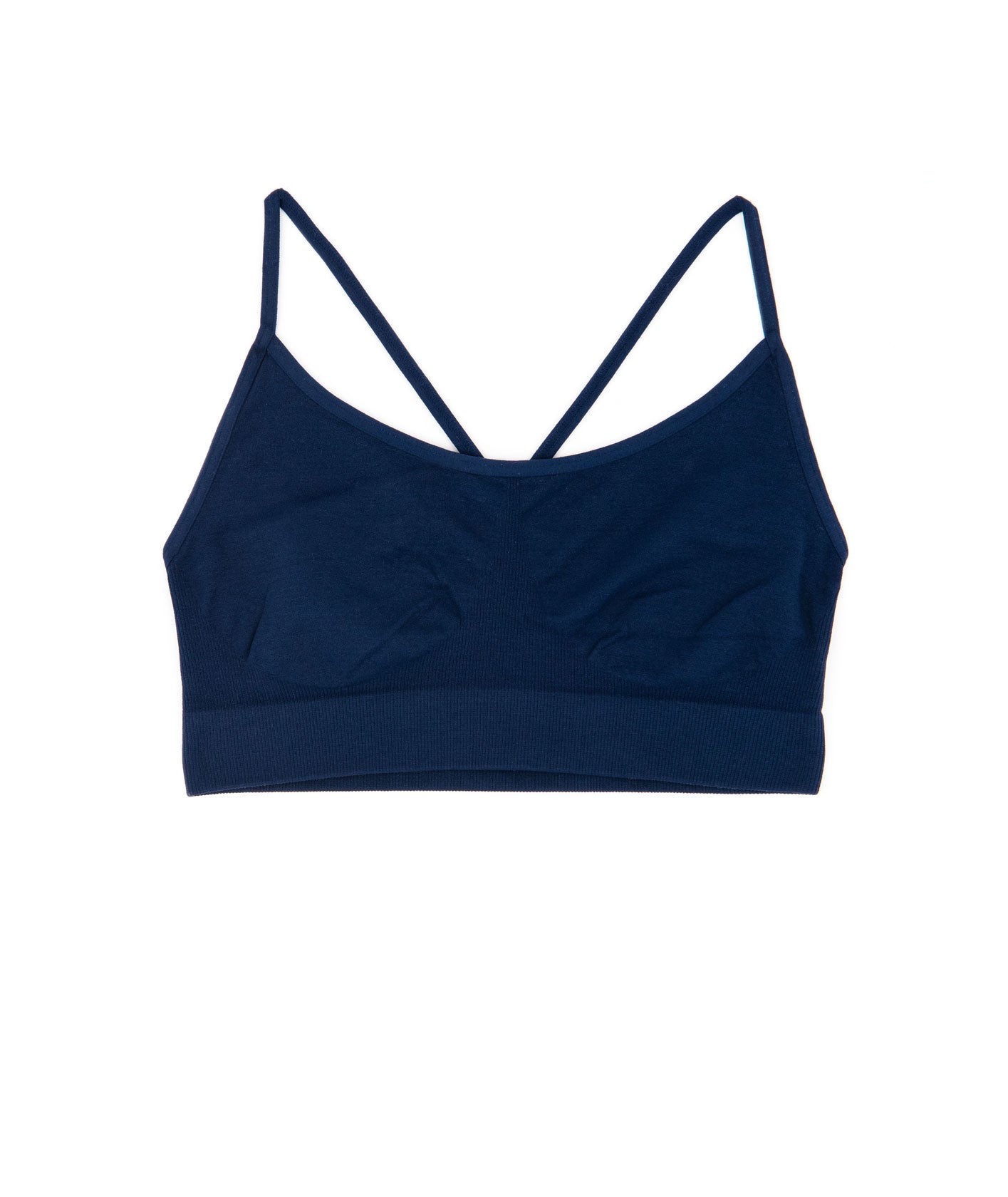 Malibu Sugar Girls Bra Cami with Shirring Accessories Malibu Sugar One Size Fits Most (Y/7-Y/14) Navy