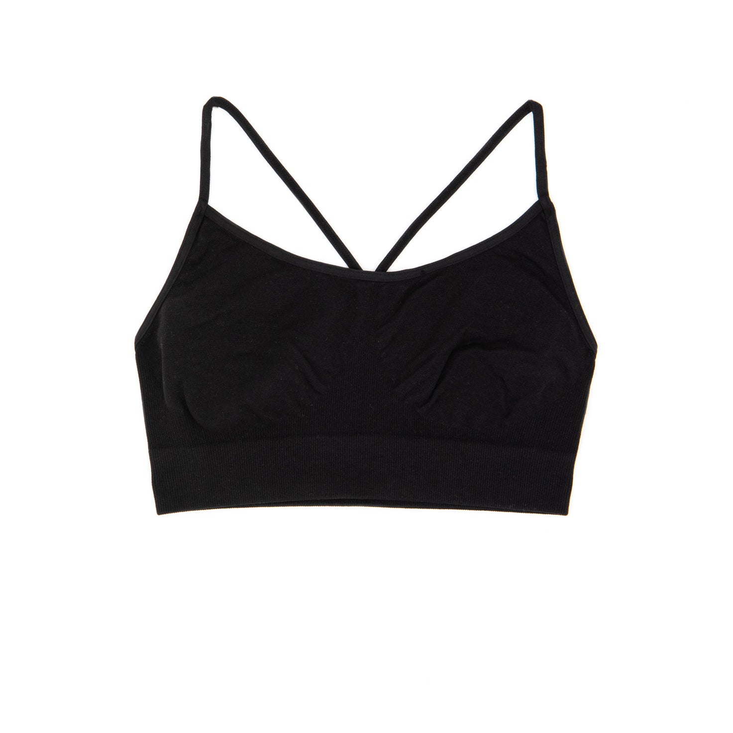 Malibu Sugar Girls Bra Cami with Shirring Accessories Malibu Sugar One Size Fits Most (Y/7-Y/14) Black