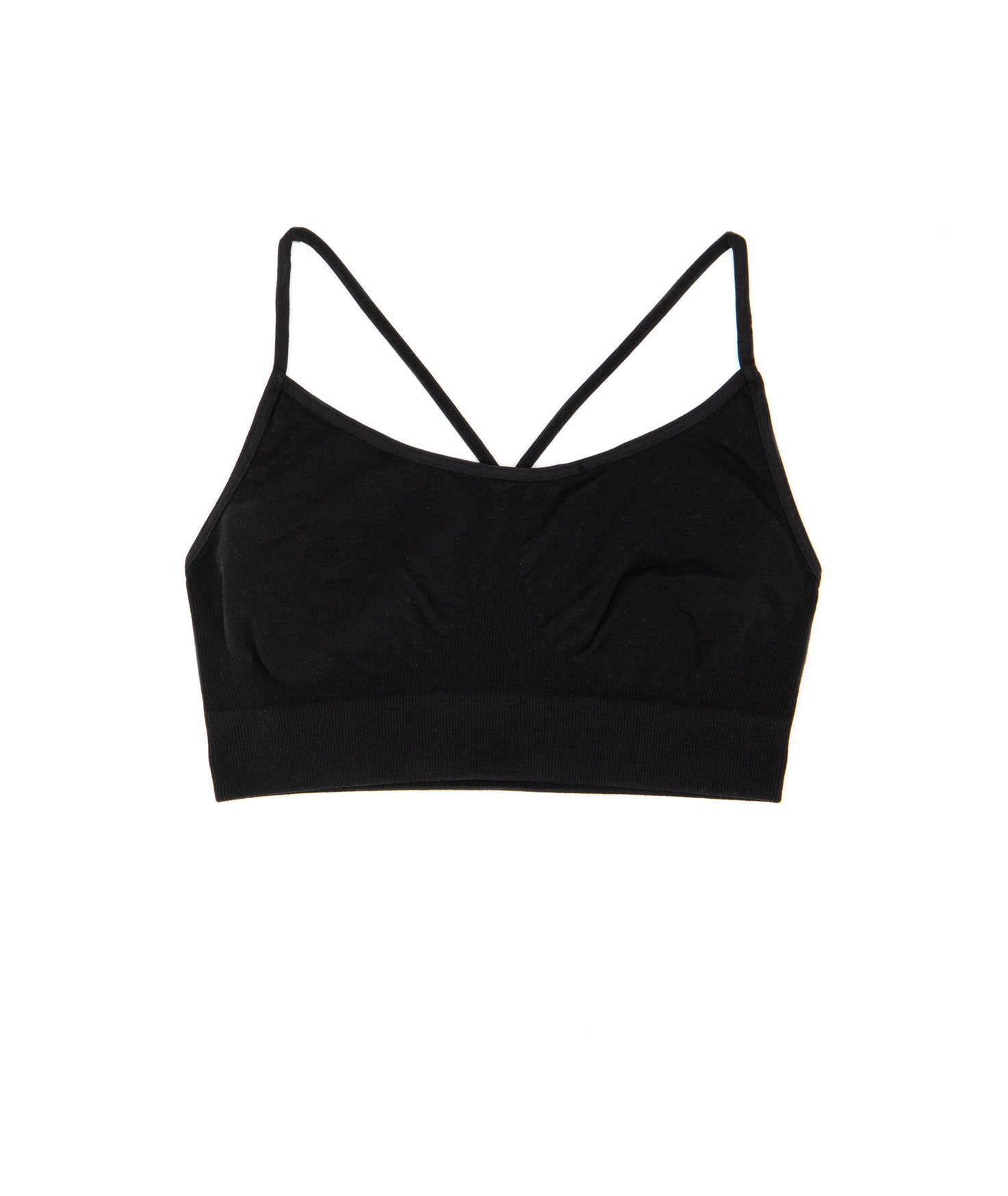 Malibu Sugar Girls Bra Cami with Shirring Accessories Malibu Sugar One Size Fits Most (Y/7-Y/14) Black