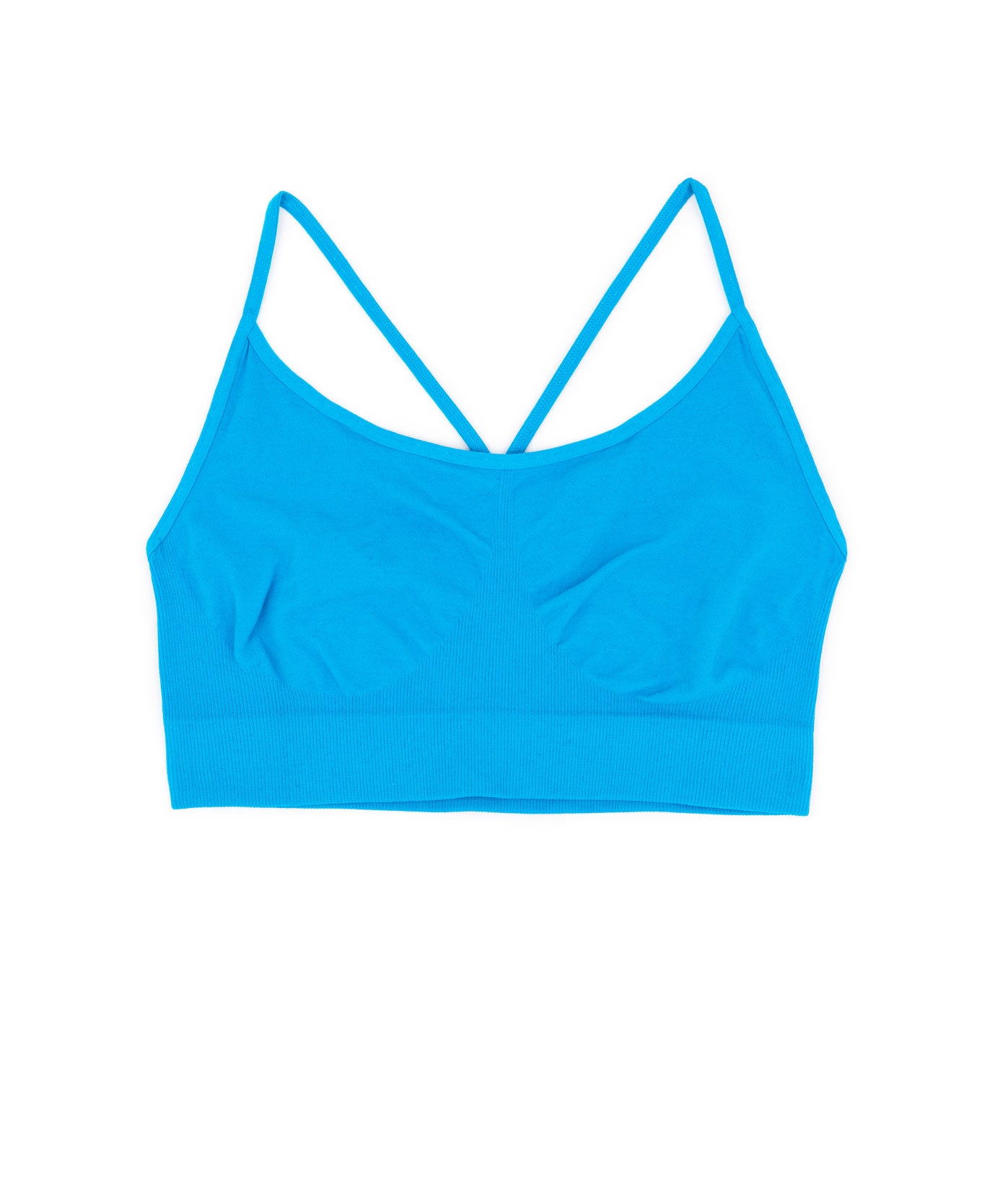 Malibu Sugar Girls Bra Cami with Shirring Accessories Malibu Sugar One Size Fits Most (Y/7-Y/14) Turquoise