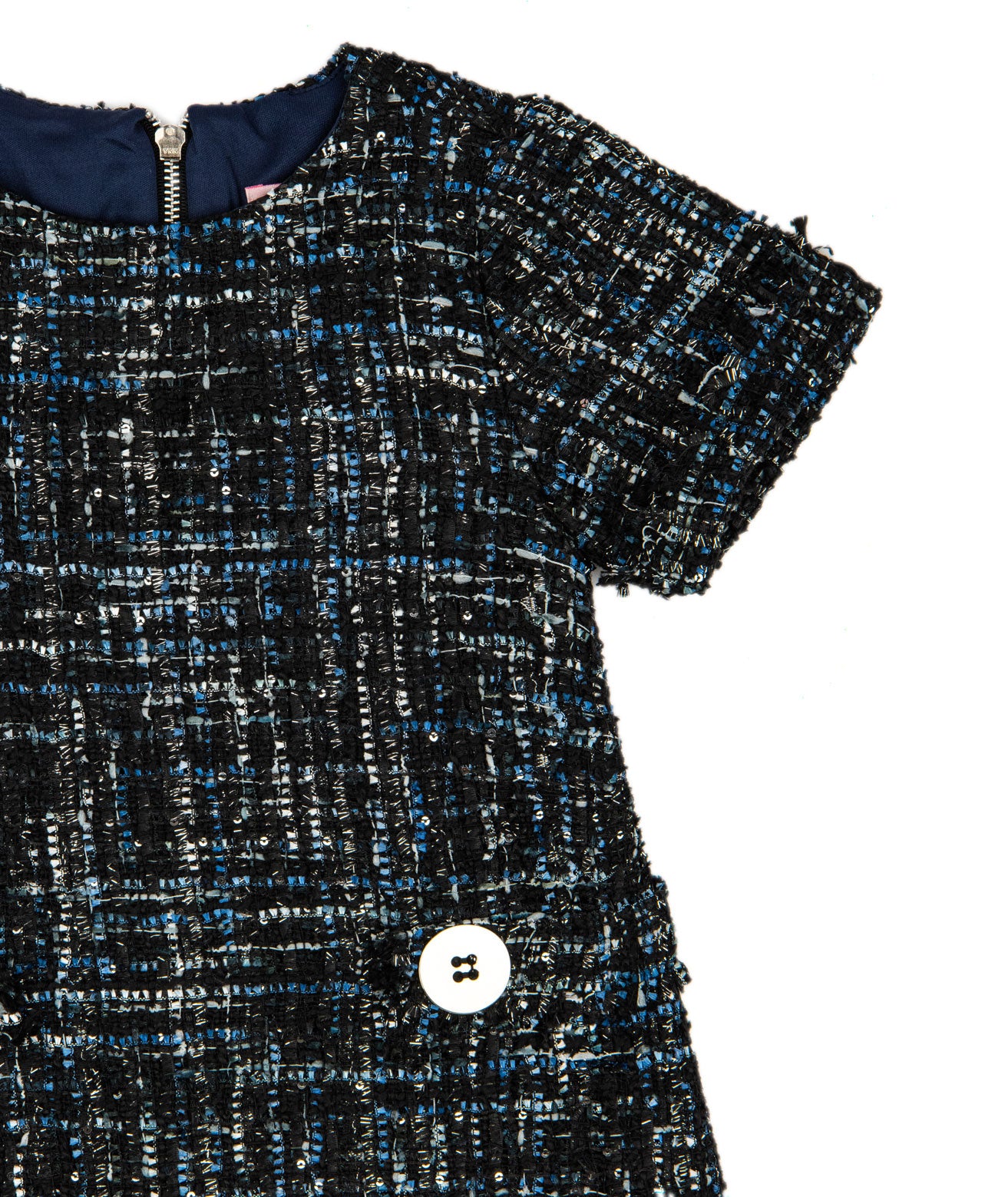 Zoe Ltd. Girls Audrey Navy Tweed Dress Girls Special Dresses Zoe Ltd.