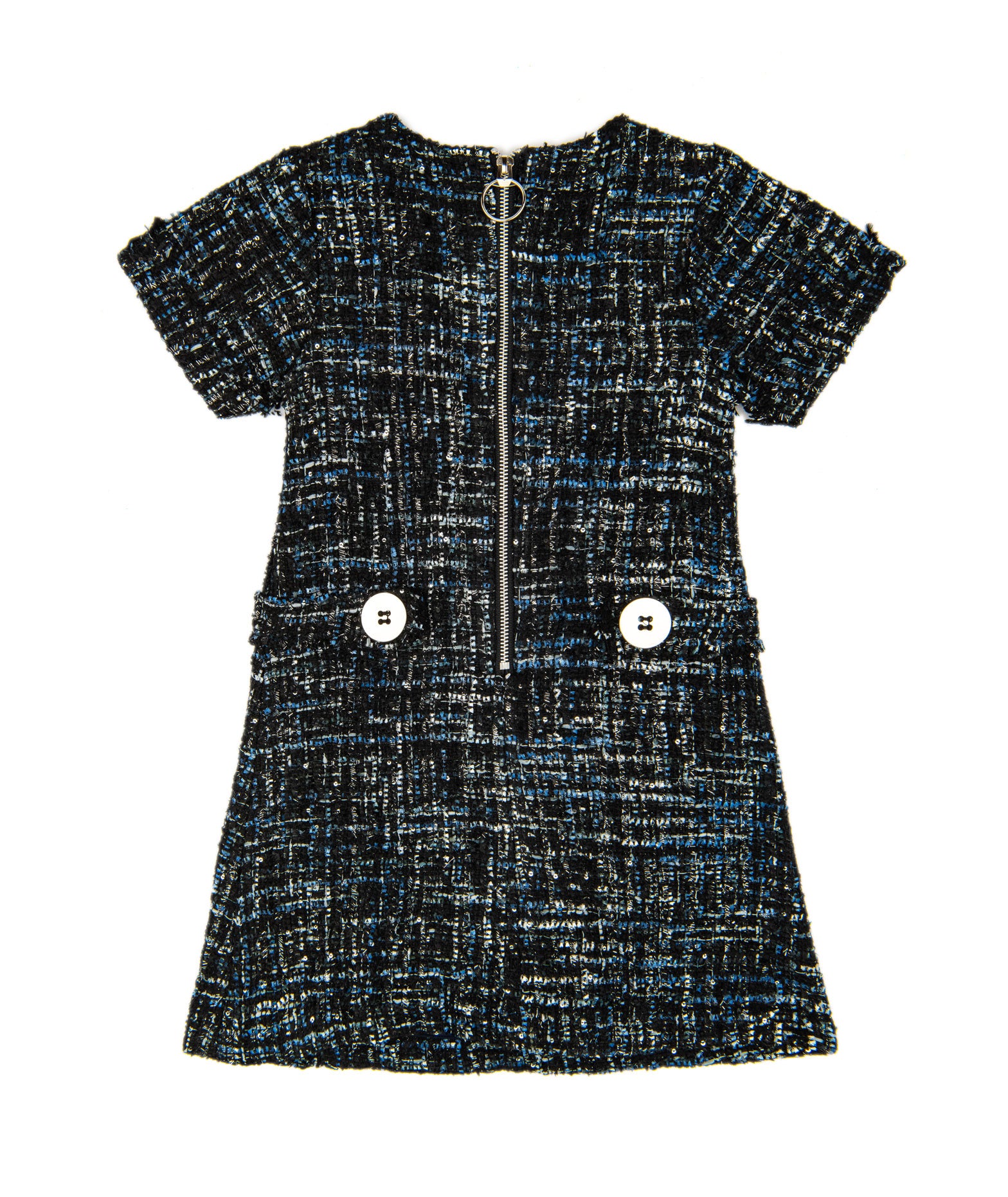 Zoe Ltd. Girls Audrey Navy Tweed Dress Girls Special Dresses Zoe Ltd.