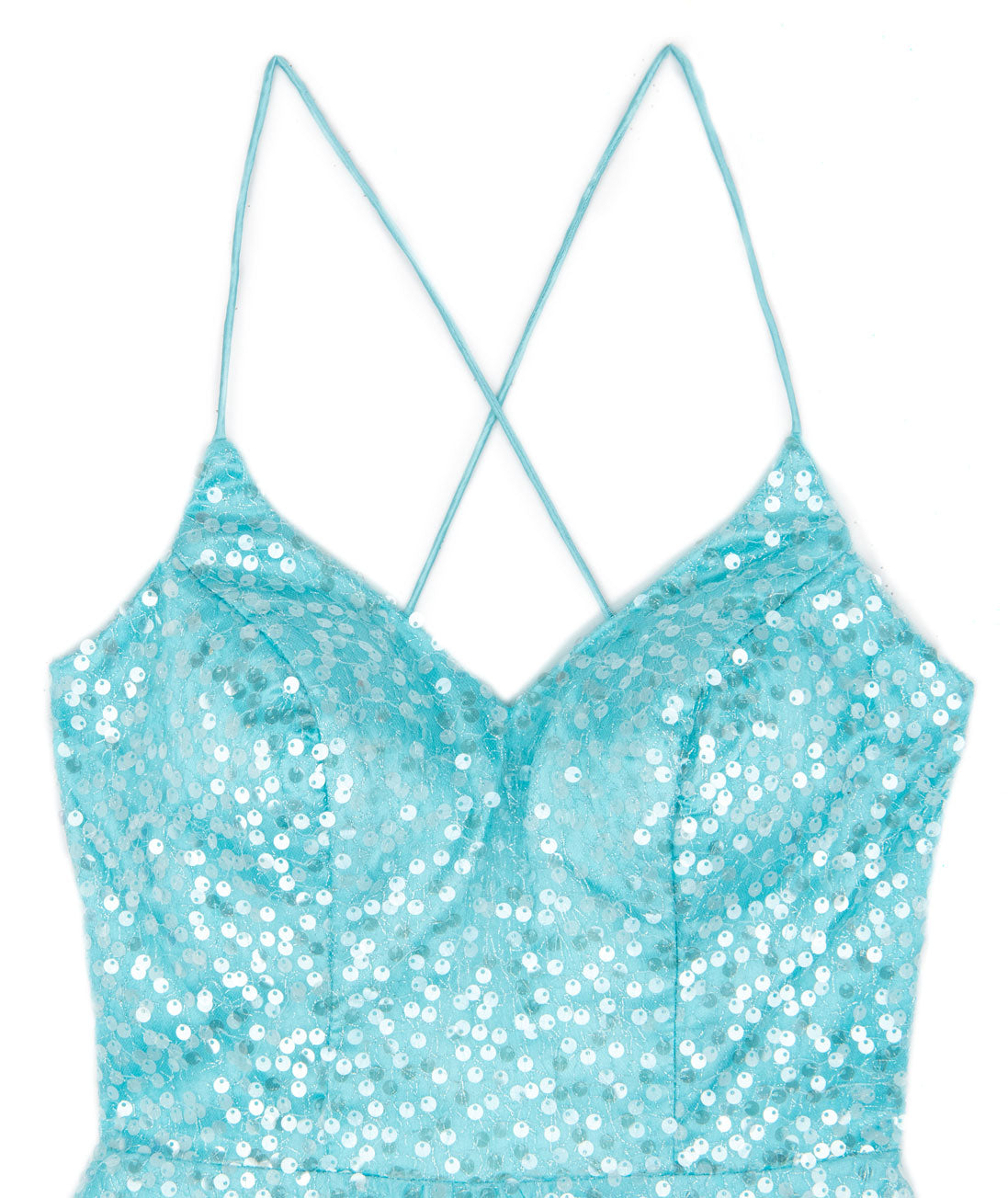 Alyce Women Baby Blue Sequin Lace Up Dress Girls Special Dresses Alyce