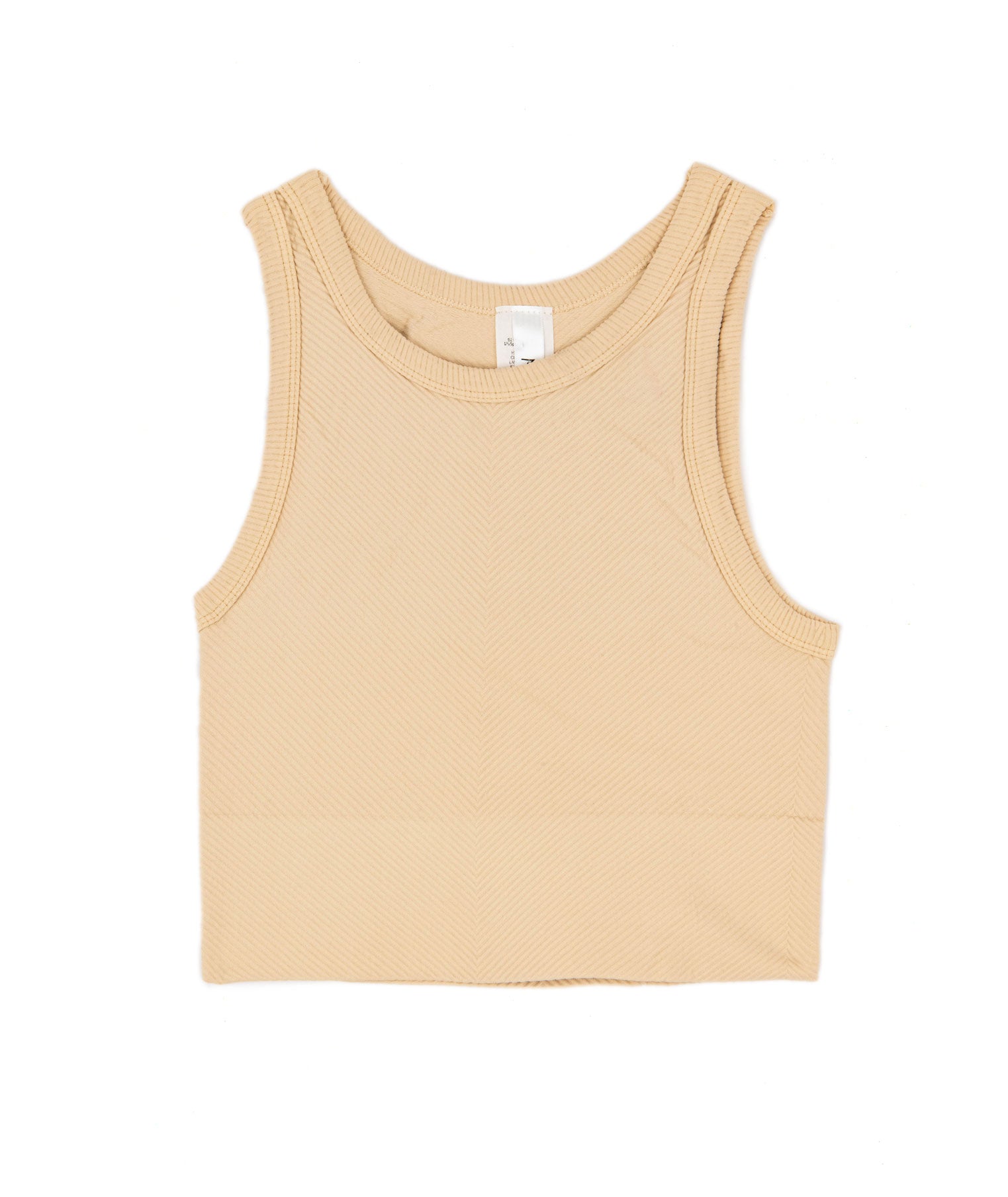 Sawyer Chevron Highneck Crop Top Women Womens Casual Tops Niki Biki Juniors/Women One Size Ivory