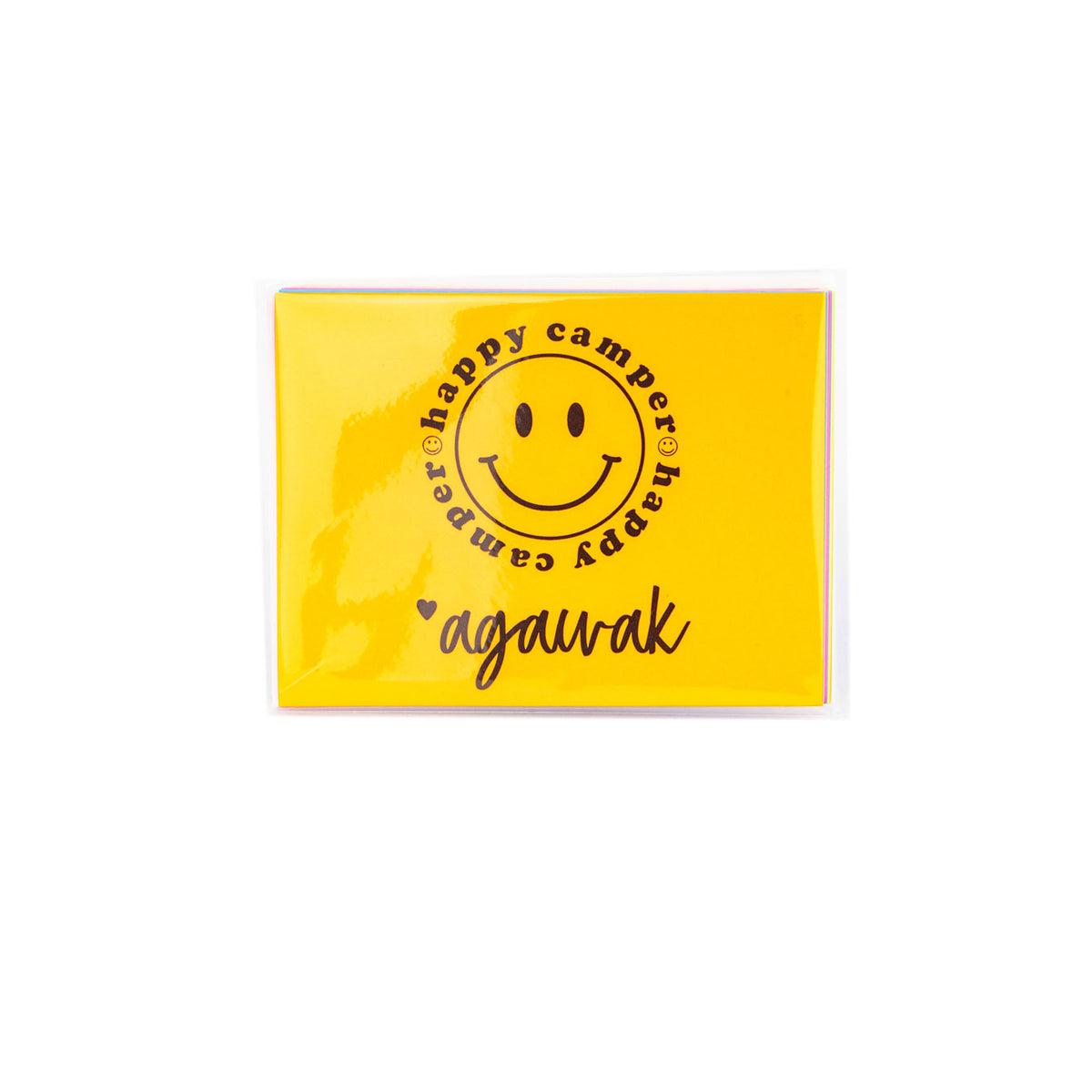 A Wink and a Nod Folded Neon Notecards Pack of 8 Distressed/seasonal accessories A Wink and a Nod Multi Agawak
