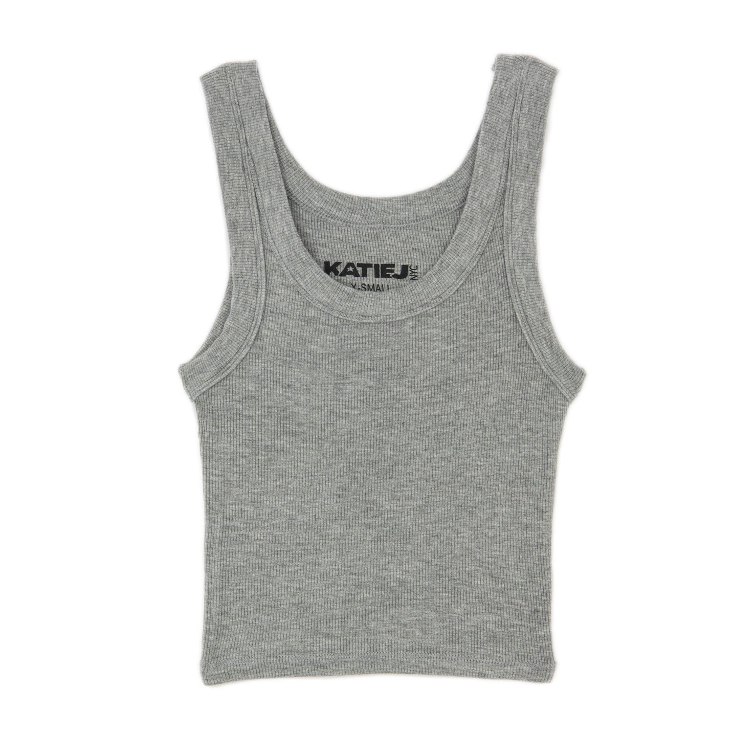 Katie J NYC Juniors Livi Long Tank Womens Casual Tops Katie J NYC Grey Juniors/Women XS