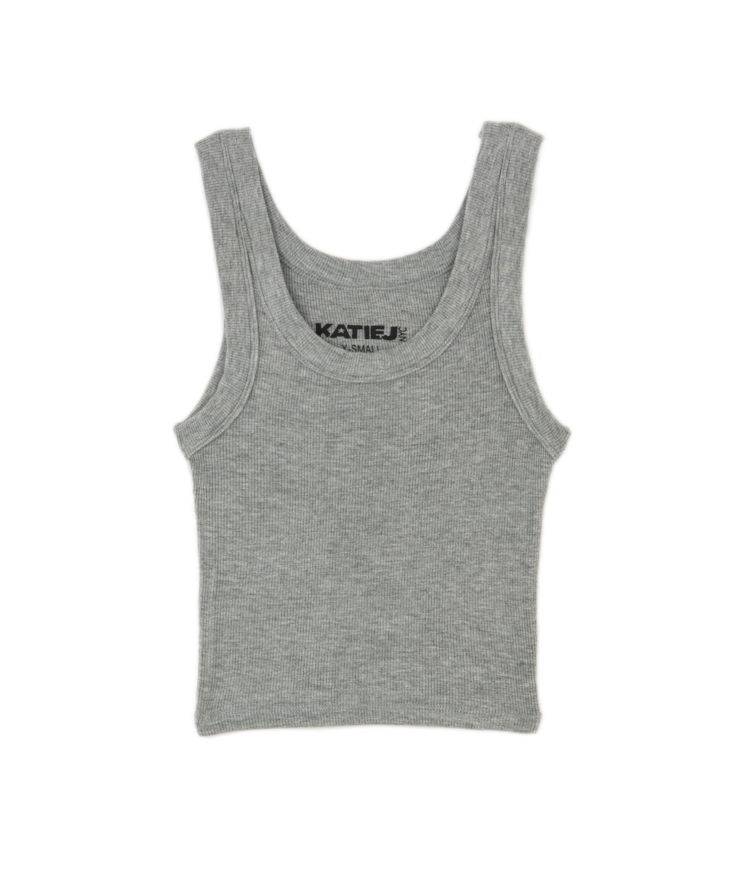 Katie J NYC Juniors Livi Long Tank Womens Casual Tops Katie J NYC Grey Juniors/Women XS