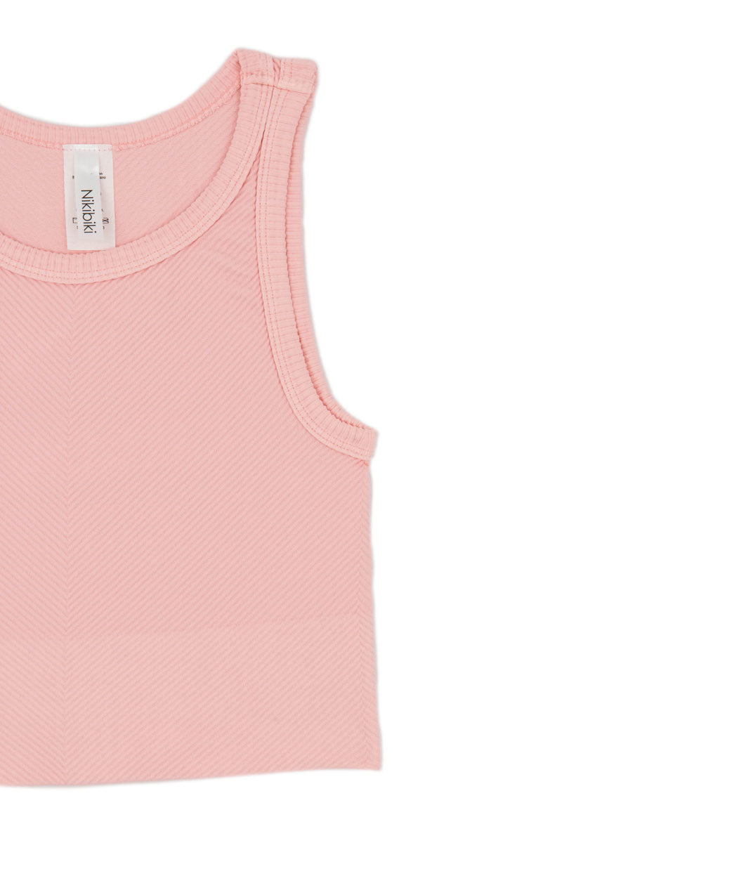 Sawyer Chevron Highneck Crop Top Women Womens Casual Tops Niki Biki