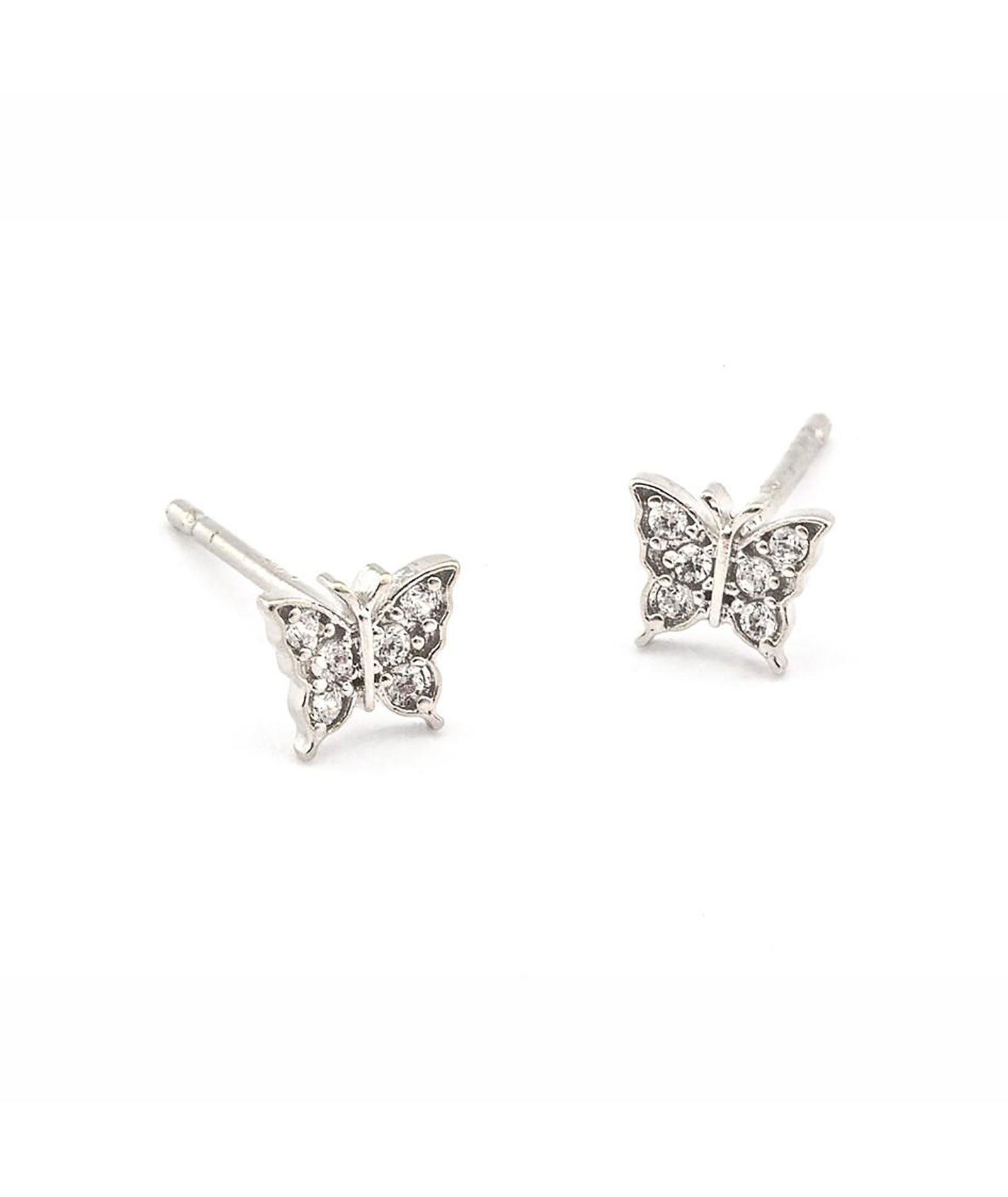 TAI CZ Butterfly Post Earrings Jewelry - Trend TAI Silver