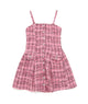 FBZ Girls Reggie Pink/Black Pearl Buttons Tweed Dress Girls Special Dresses FBZ Flowers By Zoe Multi Y/XS (6X)