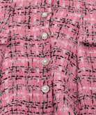 FBZ Girls Reggie Pink/Black Pearl Buttons Tweed Dress Girls Special Dresses FBZ Flowers By Zoe