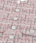 FBZ Girls Lennie Pink Tweed Silver Buttons Tank Girls Casual Tops FBZ Flowers By Zoe