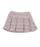 FBZ Girls Lennie Pink Tweed Silver Buttons Skirt Girls Casual Bottoms FBZ Flowers By Zoe Pink Y/XS (6X)