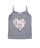 Firehouse Girls Bandana Heart Cami Girls Casual Tops Firehouse Heather Grey Y/4