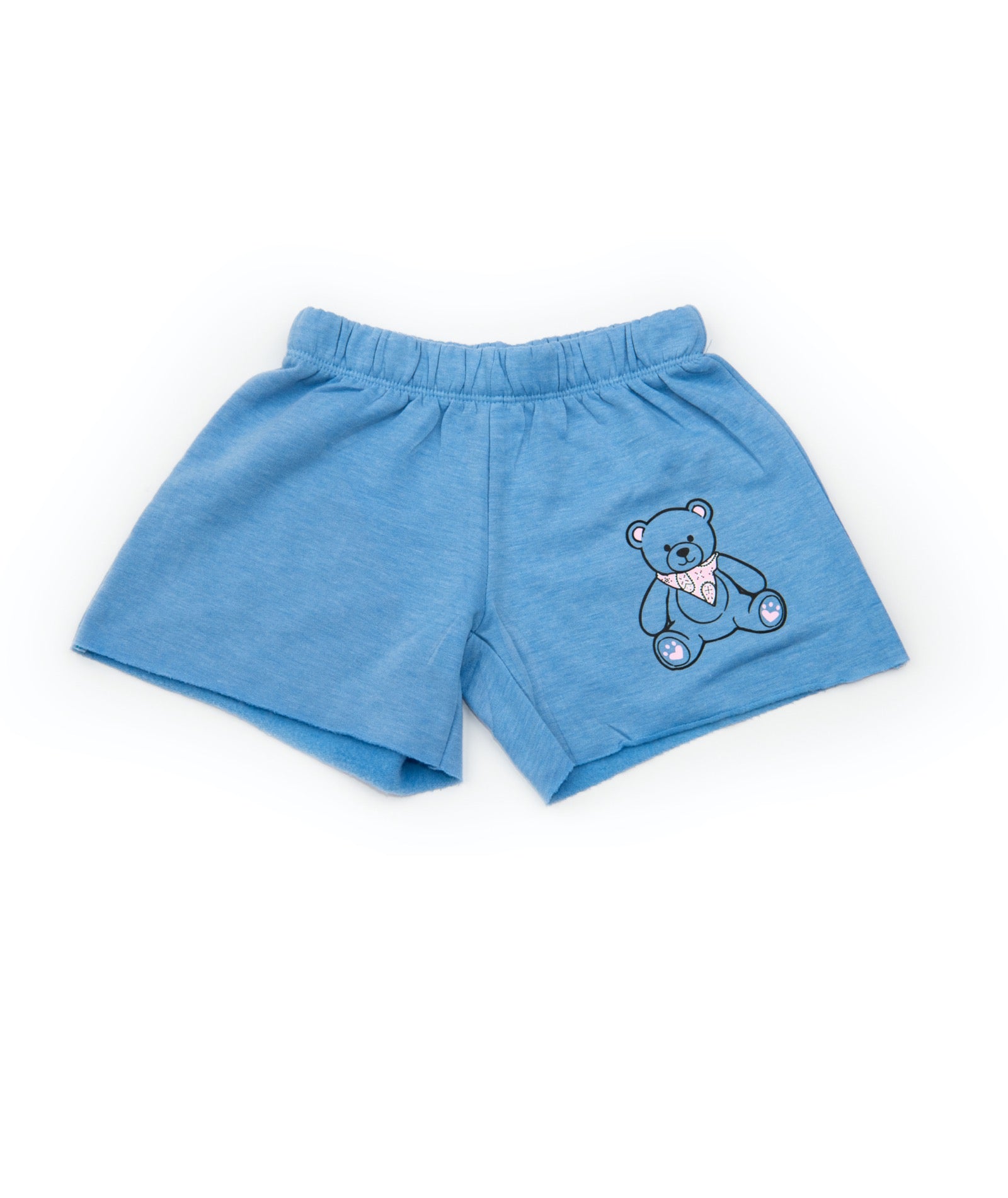 Firehouse Girls Bandana Bear Fleece Shorts Girls Casual Bottoms Firehouse Ice Blue Y/4