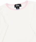 FBZ Girls Weslie Long Sleeve Rib Tee With Pink Lace Girls Casual Tops FBZ Flowers By Zoe