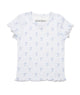 Katie J NYC Girls Marina Pointelle Tee Blue Bows