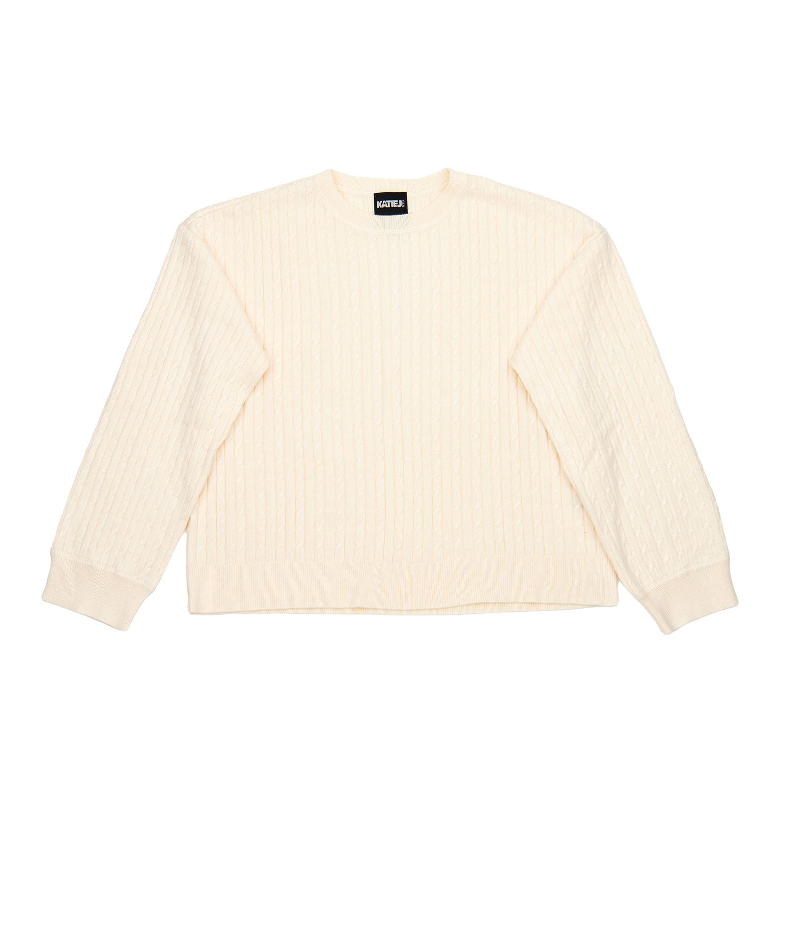 Katie J NYC Girls Jasmine Crew Sweater Girls Casual Tops Katie J NYC Cream Y/S (7/8)