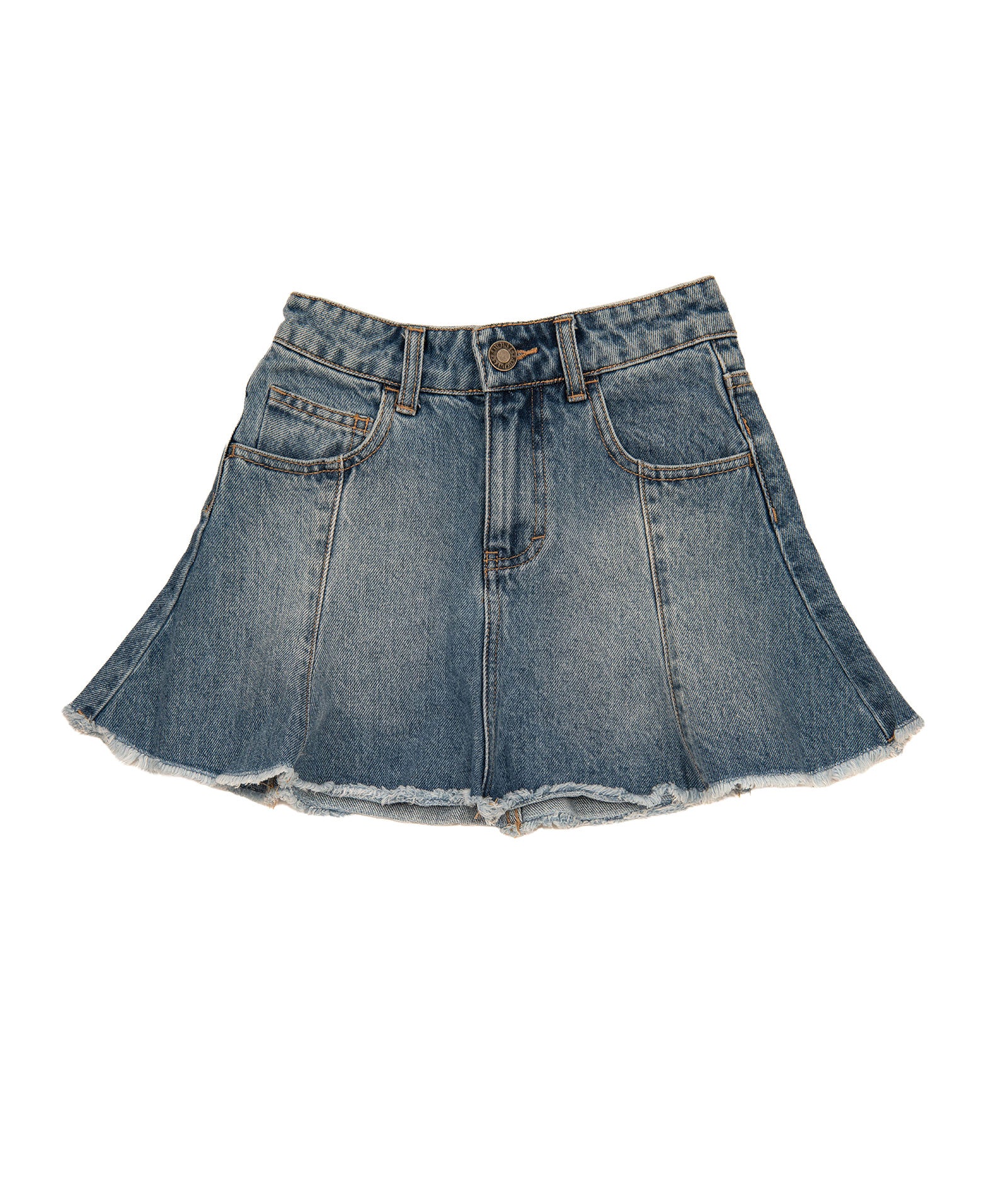 Katie J NYC Girls Bowery Light Wash Denim Skirt