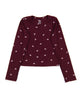 FBZ Girls Meadow Burgundy Floral Rib Tee