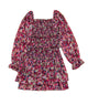 FBZ Girls Vienna Pink/Burgundy Floral Chiffon Dress
