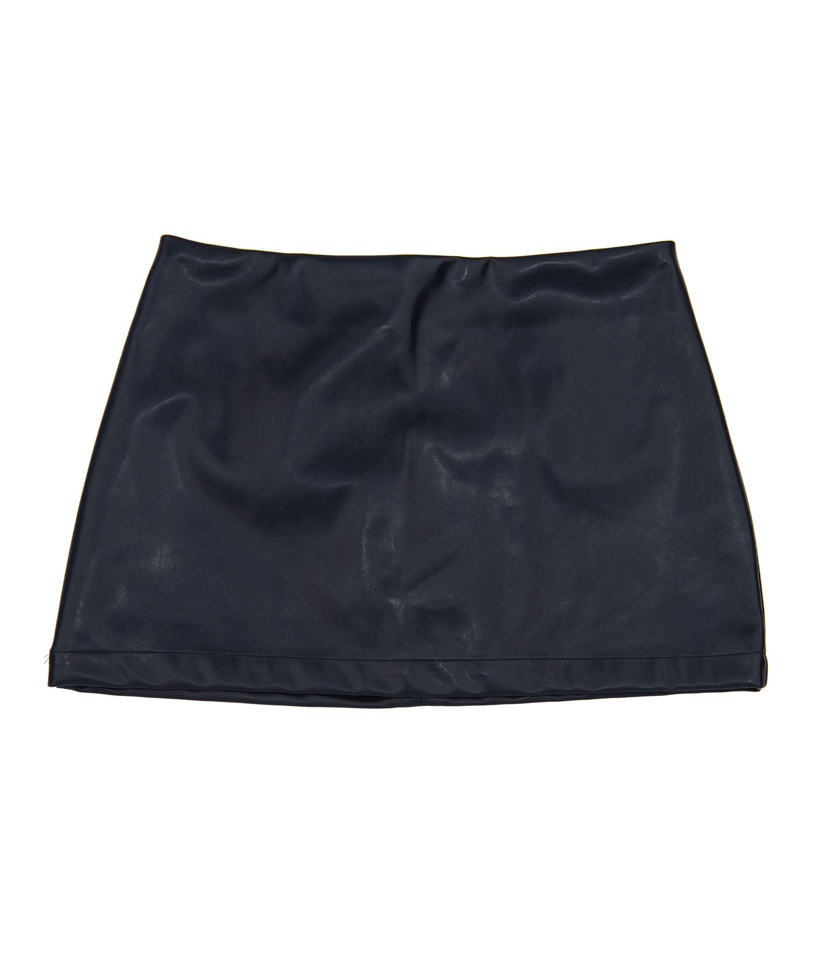 Theme Girls Sara Vegan Leather Mini Skirt Girls Casual Bottoms Theme-NYC Navy Y/XS (6X)