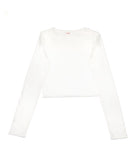 8apart Women Alexa Long Sleeve Baby Tee Womens Casual Tops 8apart Ivory Juniors/Women S