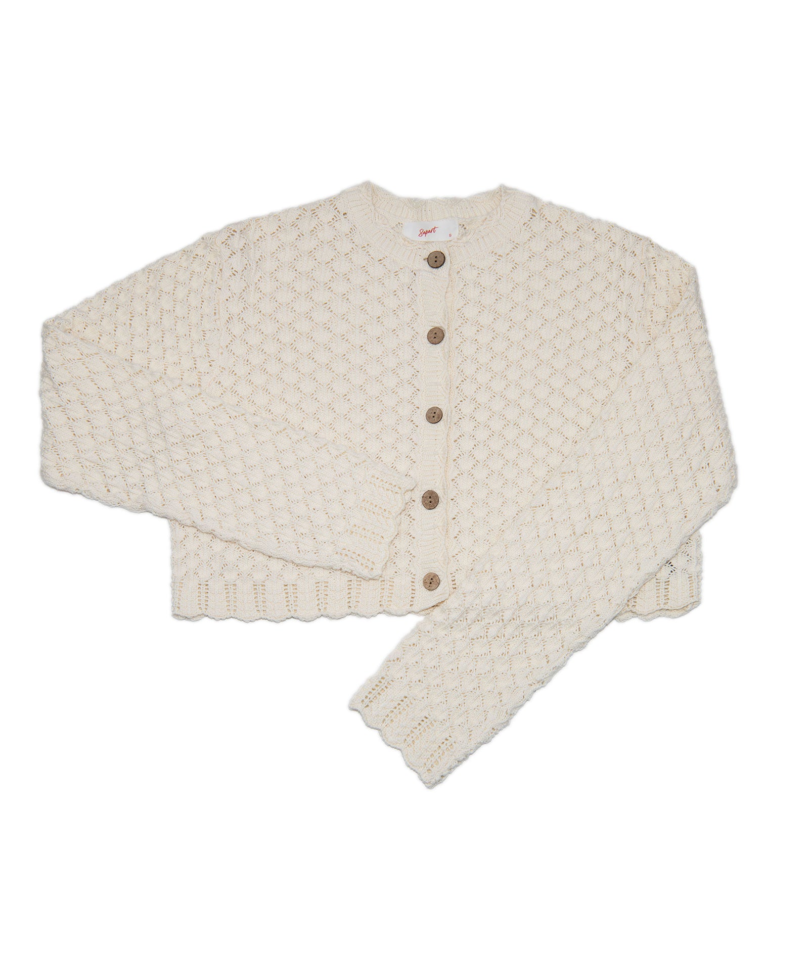 8apart Women Trina Crochet Cardigan Distressed/seasonal womens 8apart Ivory Juniors/Women S