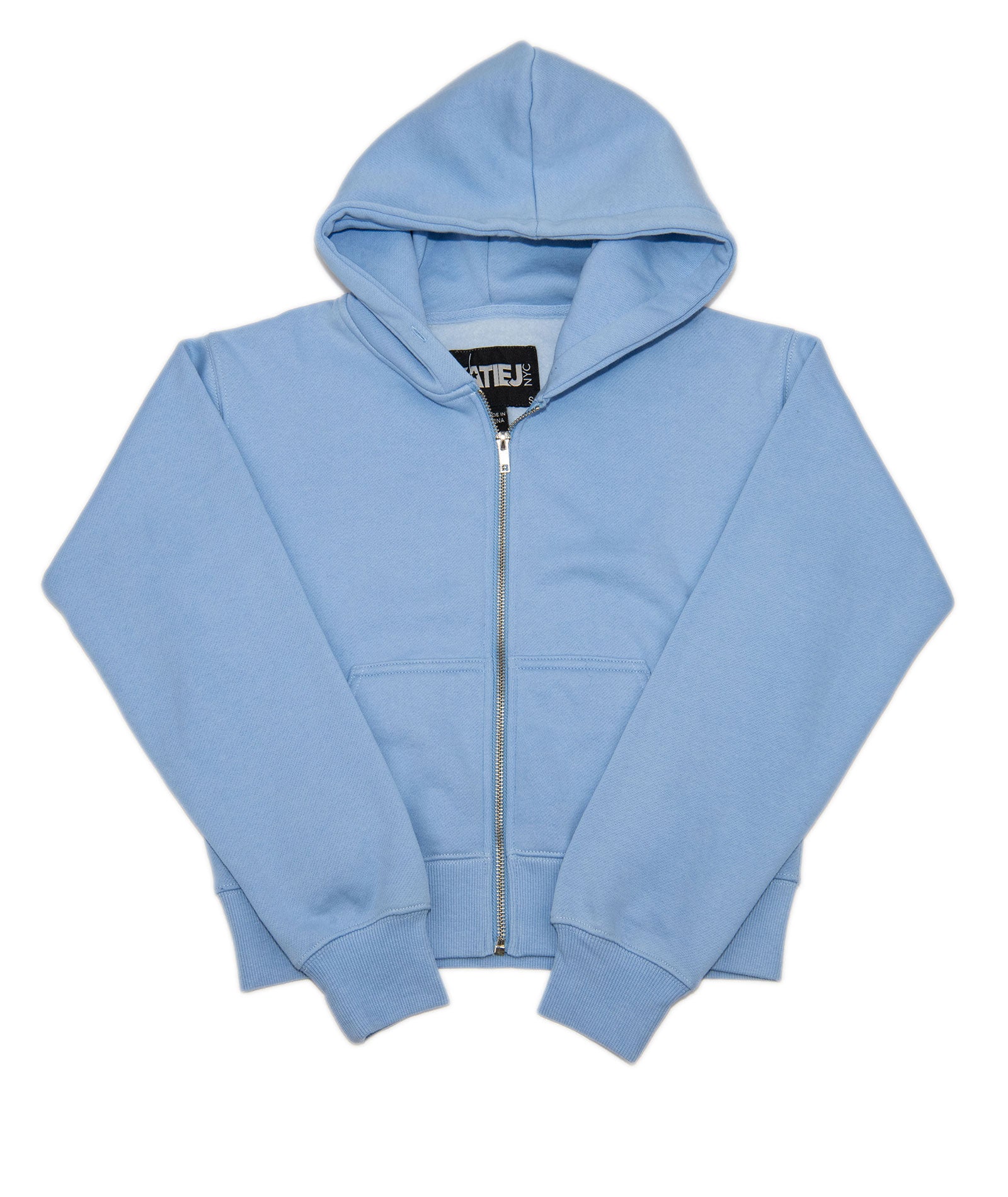 Katie J NYC Girls Cody Zip Hoodie Girls Casual Tops Katie J NYC Frosted Blue Y/S (7/8)