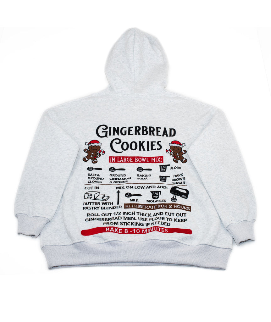 Sunkissed Coconut Juniors Embroidered Gingerbread Recipe Hoodie Womens Casual Tops Frankie's Exclusives   