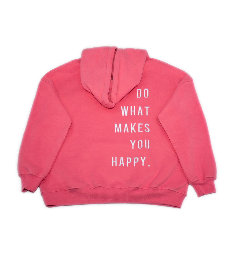 Sunkissed Coconut Juniors Embroidered Do What Makes You Happy Hoodie Womens Casual Tops Sunkissed Coconut