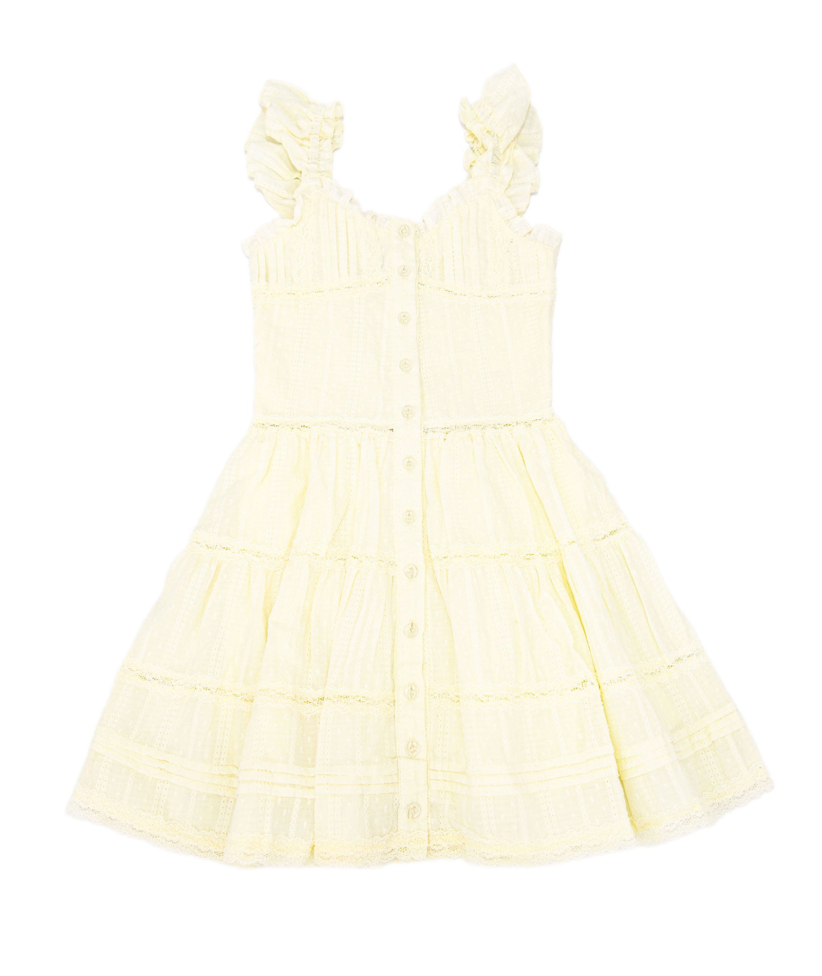 FBZ Girls Doe Yellow Lace Dress Girls Casual Dresses FBZ Flowers By Zoe Yellow Y/S (7/8)
