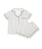 Eberjey Women Gisele Printed Relaxed Short PJ Set Heart to Heart Black Accessories Eberjey