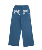 Katie J NYC Girls Denim Vintage Floral Shane Wide Leg Sweatpants Girls Casual Bottoms Katie J NYC Floral Y/S (7/8)