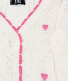 FBZ Girls Lucie Crochet Pink Heart Cardigan Girls Casual Tops FBZ Flowers By Zoe