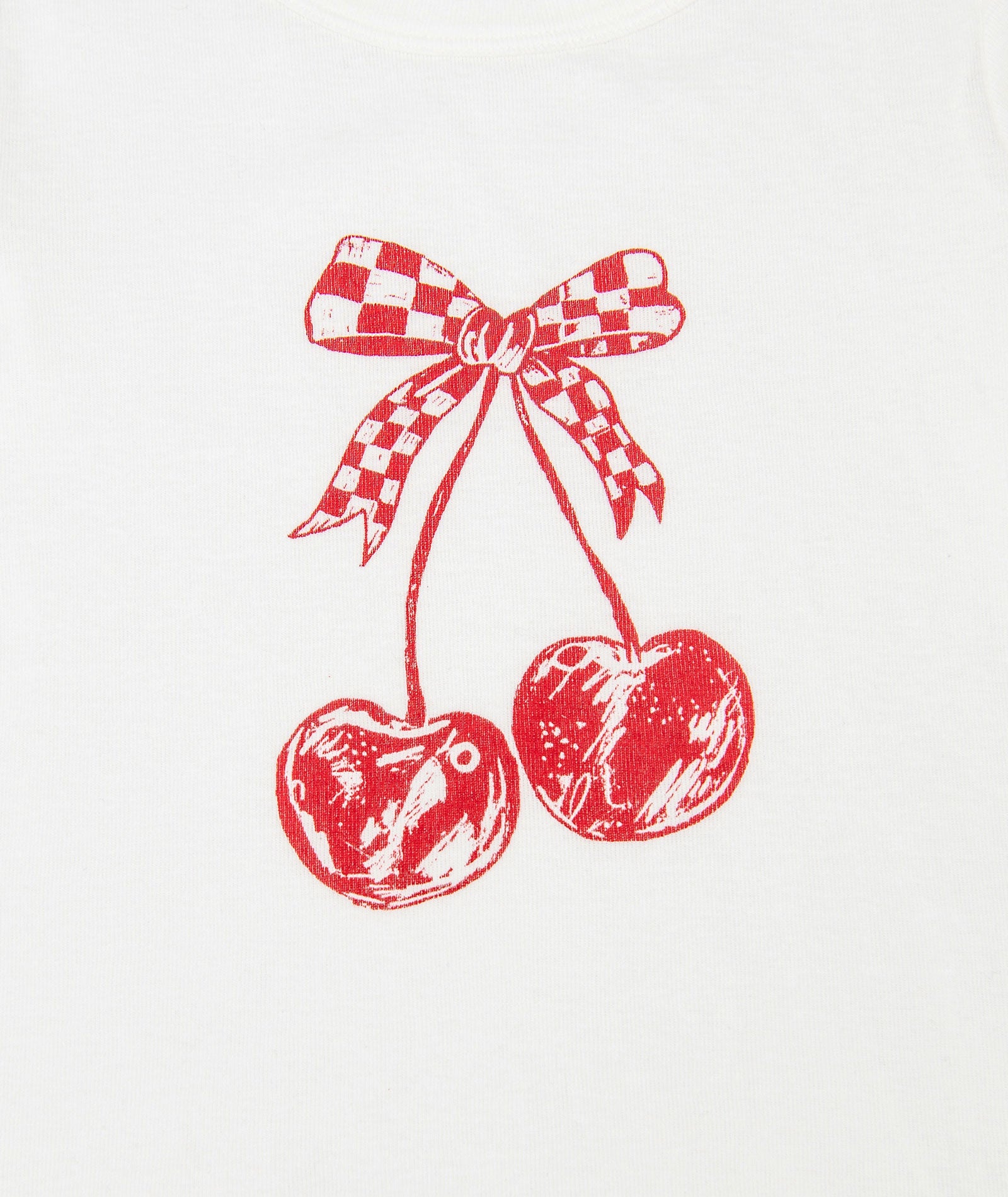 Katie J NYC Girls Checkered Cherry Tee Girls Casual Tops Katie J NYC