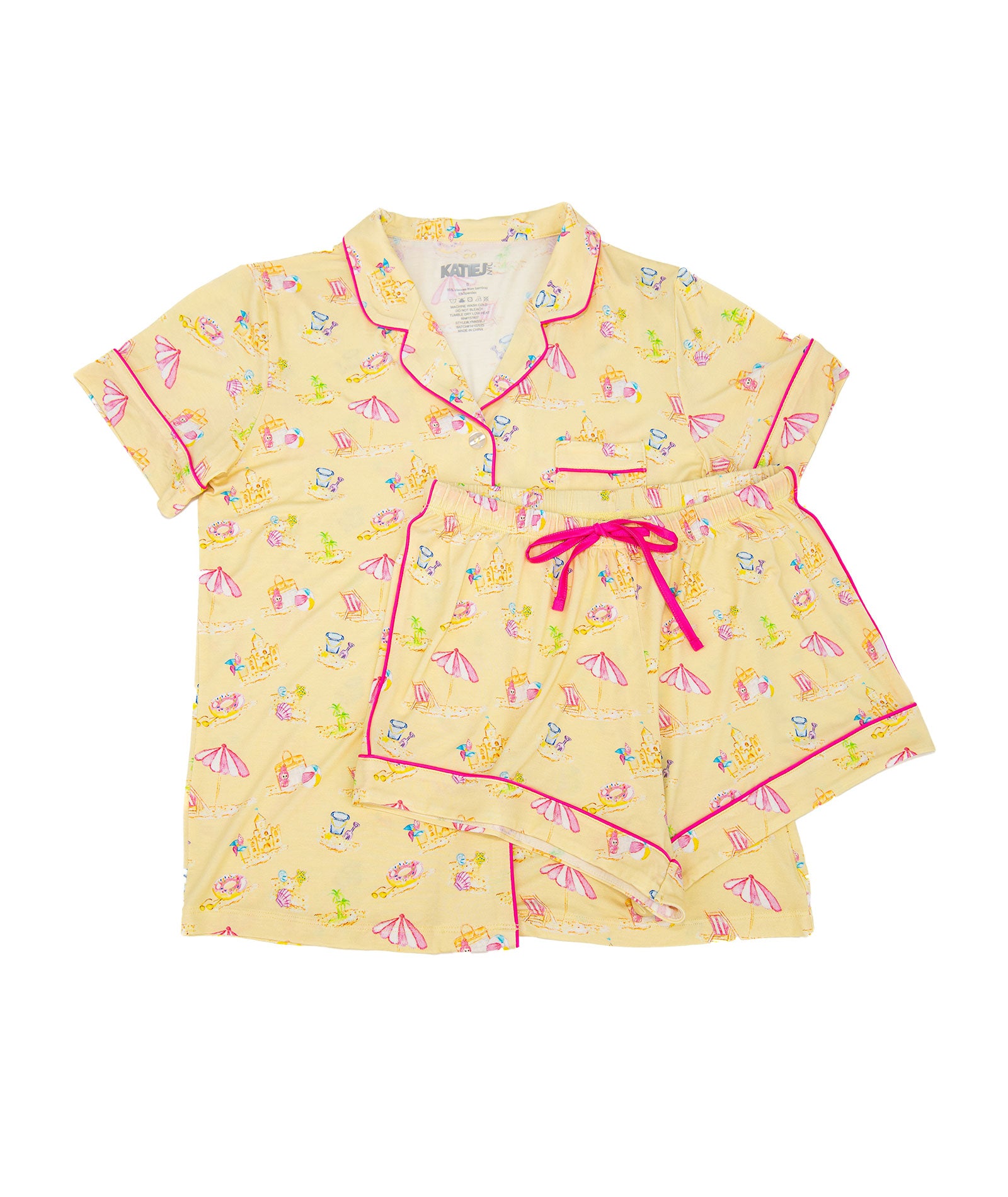 Katie J NYC Juniors Sandy Shores Lynn Shorts PJ Set