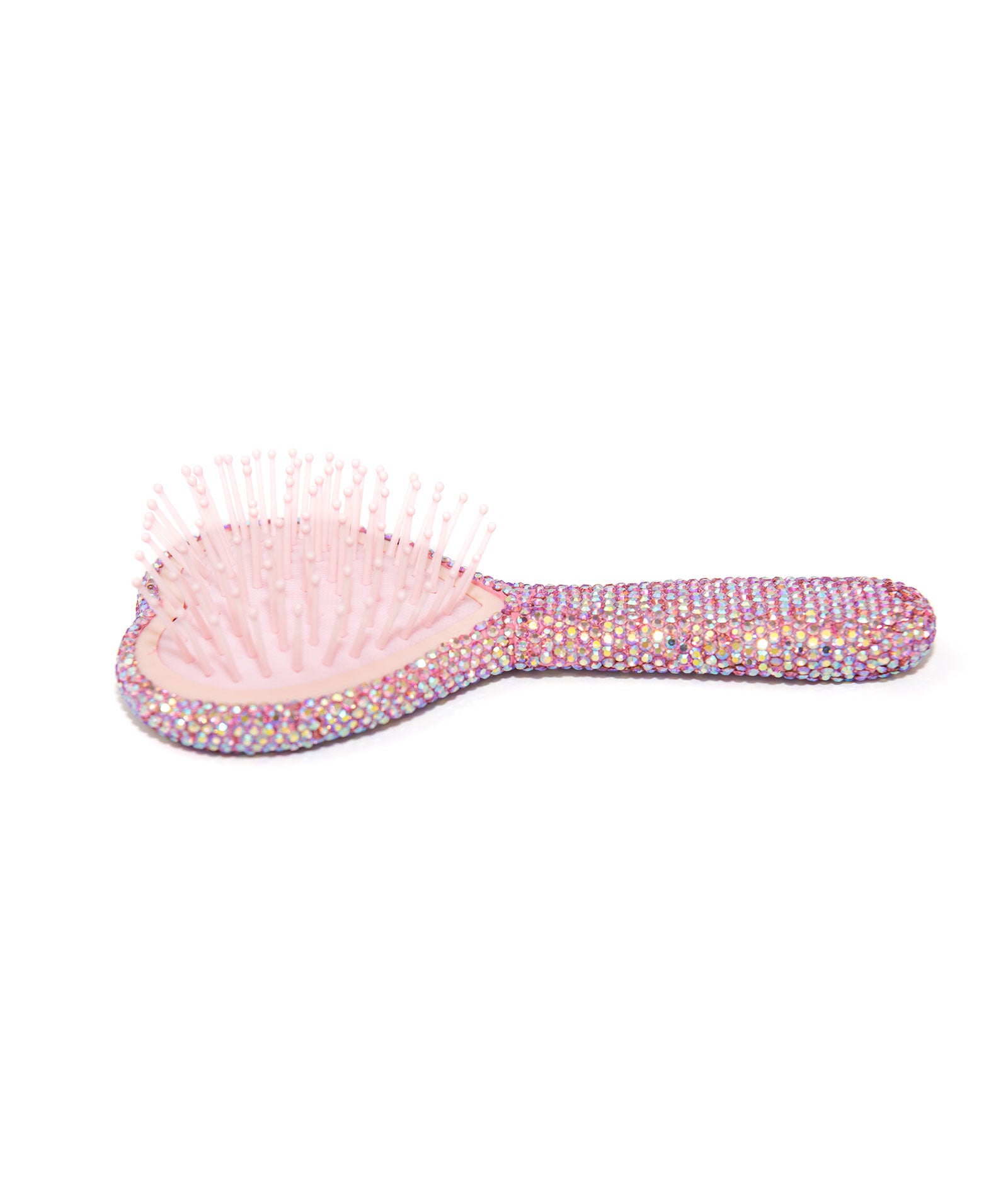 Bari Lynn Full Crystal Heart Brush Accessories Bari Lynn Pink