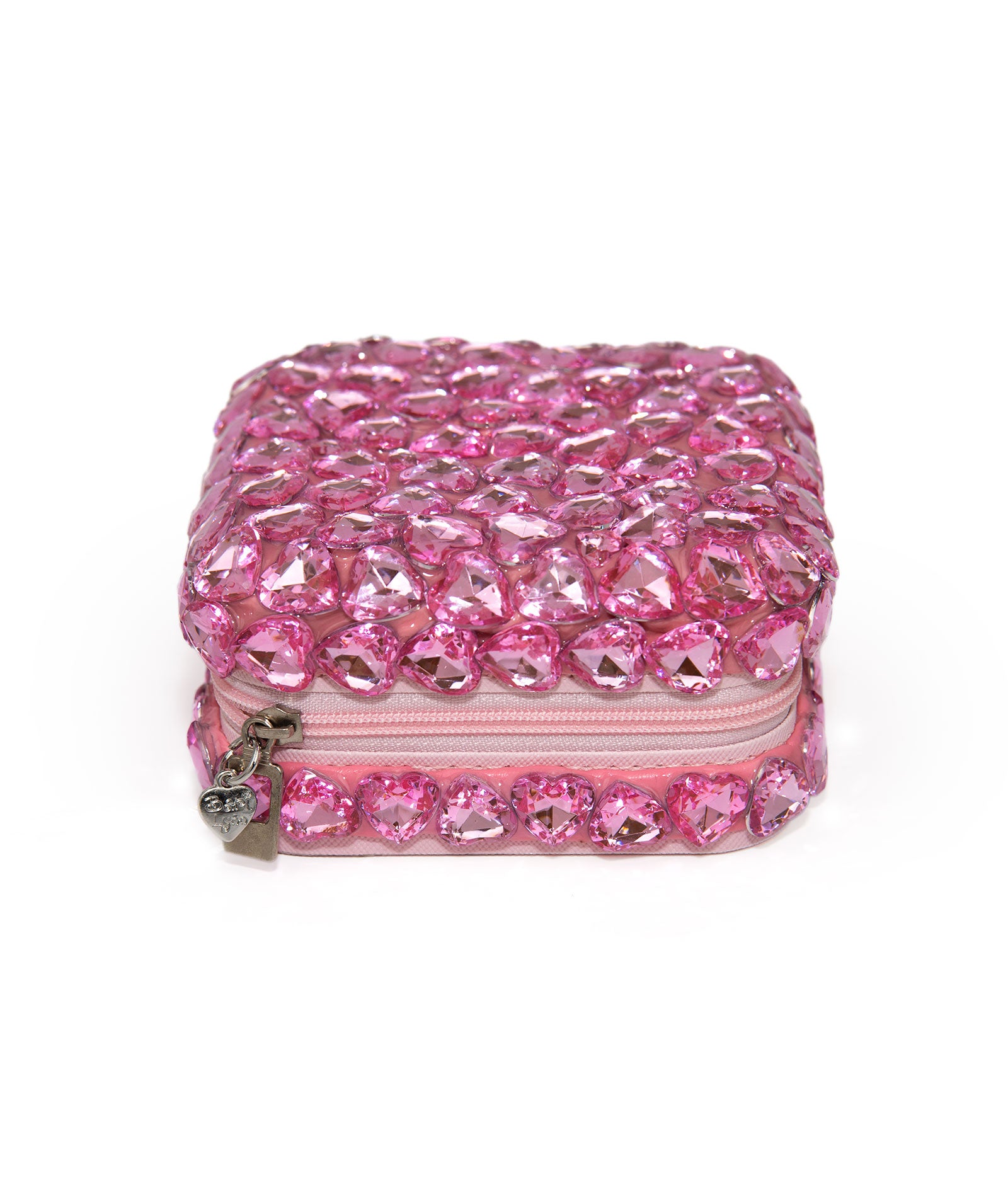Bari Lynn Jeweled Pink Heart Jewelry Box Accessories Bari Lynn Pink