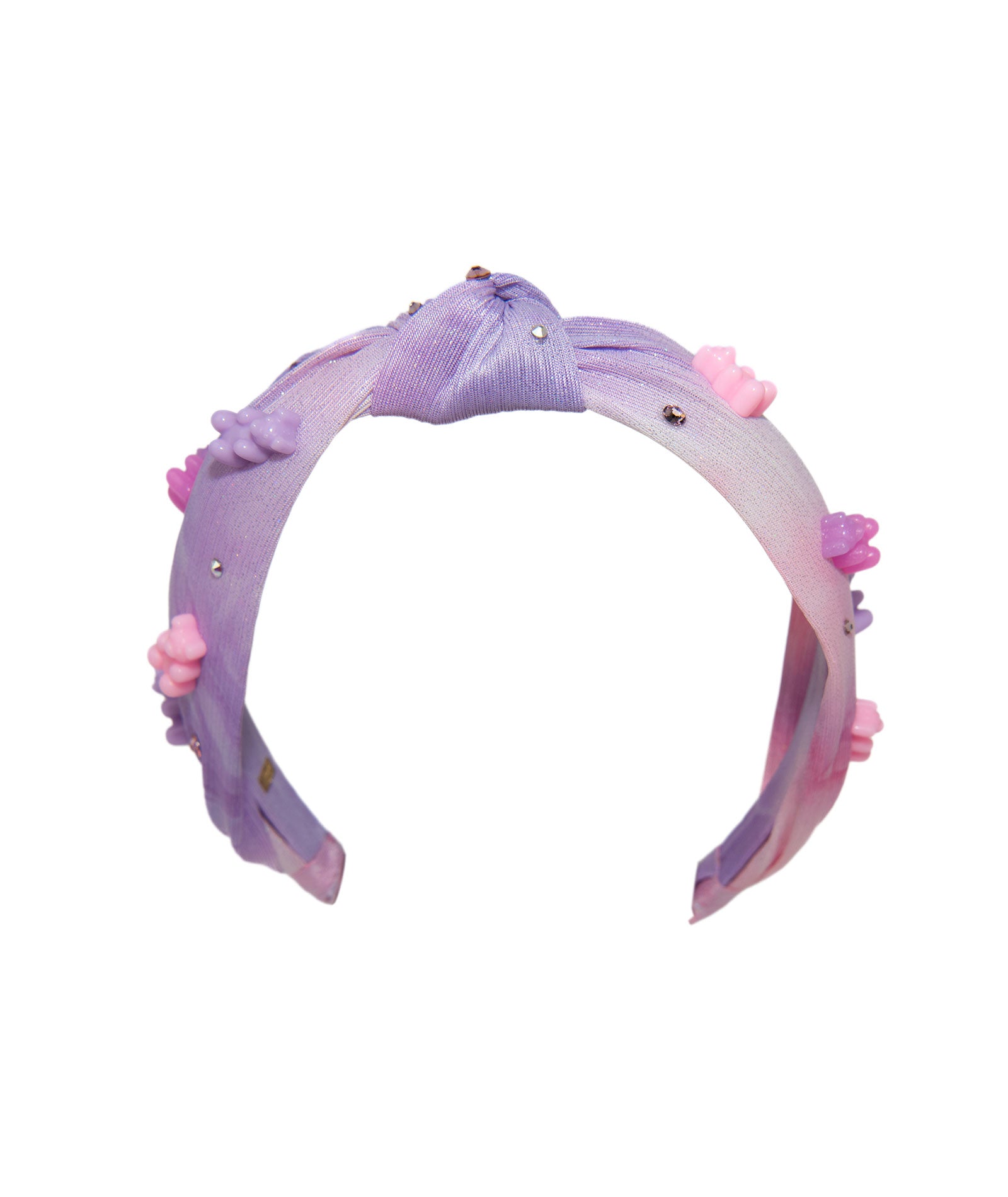 Bari Lynn Knot Headband Crystal Shimmer Gummy Bears Accessories Bari Lynn Pink