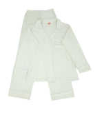Eberjey Women Gisele Long PJ Set Seafoam/Ivory Accessories Eberjey Green Juniors/Women XXS