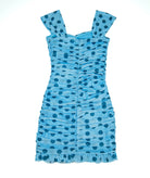 Katie J NYC Girls Blue Polka Dot Mesh Joey Dress Girls Special Dresses Katie J NYC