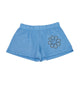 Firehouse Girls Ice Blue Bandana Flower Fleece Shorts Girls Casual Bottoms Firehouse Blue Y/S (7/8)