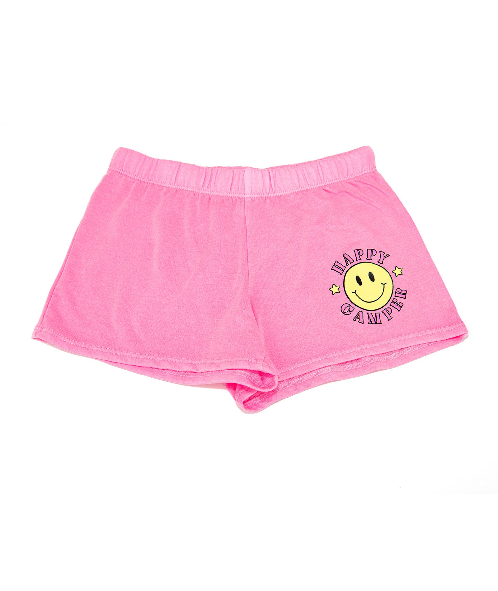 Firehouse Girls Neon Pink Happy Camper Fleece Shorts